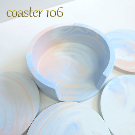 【coaster106】4枚セット 直径8.5cm コースター 収納ケース付き マーブル コルク 日用品雑貨 おしゃれ雑貨 おしゃれコースター プレゼント ギフト  クリスマスプレゼント 贈り物 結婚祝い 出産祝い SDGs オリジナル 焼かない製法 場所を取らない 収納上手