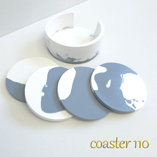 【coaster110】4枚セット 直径8.5cm コースター 収納ケース付き マーブル コルク 日用品雑貨 おしゃれ雑貨 おしゃれコースター プレゼント ギフト  クリスマスプレゼント 贈り物 結婚祝い 出産祝い SDGs オリジナル 焼かない製法 場所を取らない 収納上手
