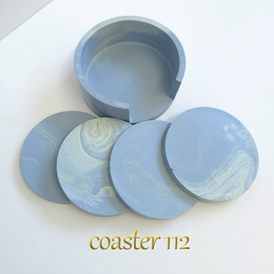 【coaster112】4枚セット 直径8.5cm コースター 収納ケース付き マーブル コルク 日用品雑貨 おしゃれ雑貨 おしゃれコースター プレゼント ギフト  クリスマスプレゼント 贈り物 結婚祝い 出産祝い SDGs オリジナル 焼かない製法 場所を取らない 収納上手